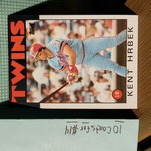 (A) Topps 1986 # 430 Twins Kent Hrbek Baseball Card